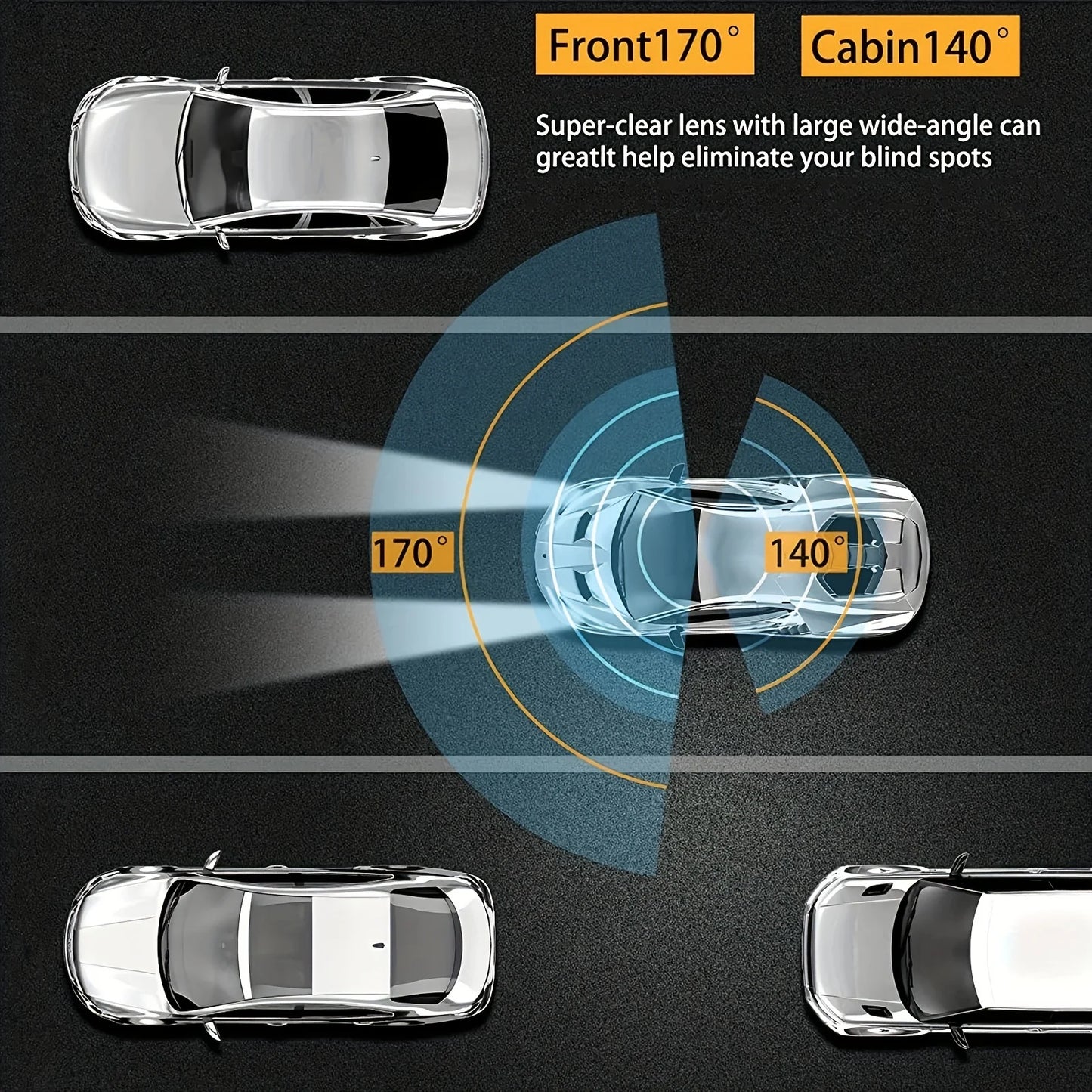 1080P WIFI Dual Camera Dash Cam