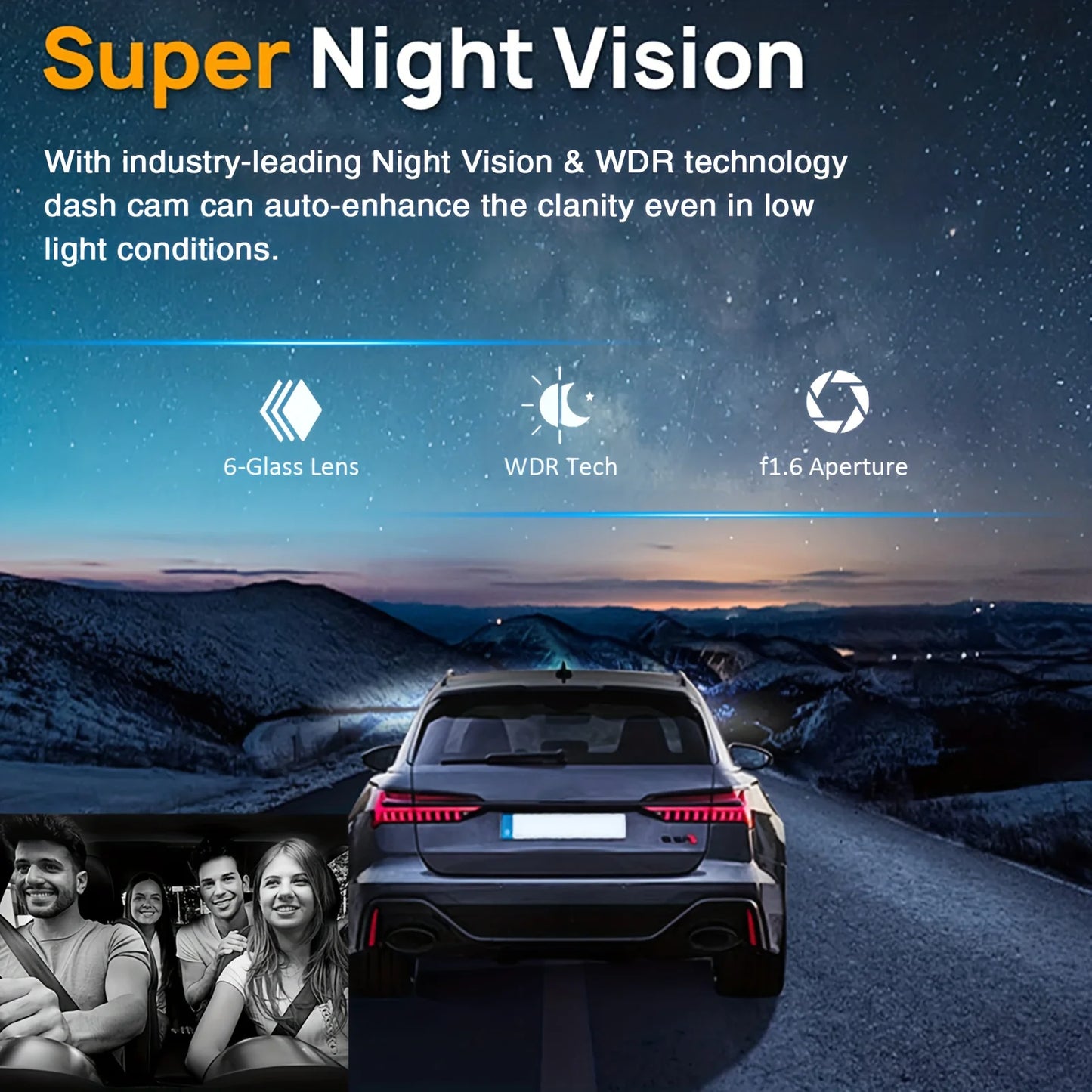 1080P WIFI Dual Camera Dash Cam