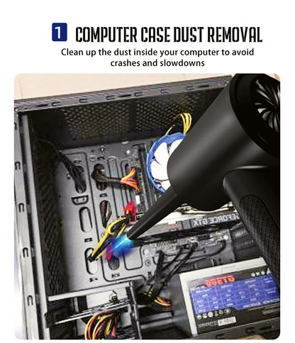 Compressed Air Duster for Keyboard  Electric Air Blower Computer Cleaning Cordless Air Dust Cleaner for PC Crumbs Car