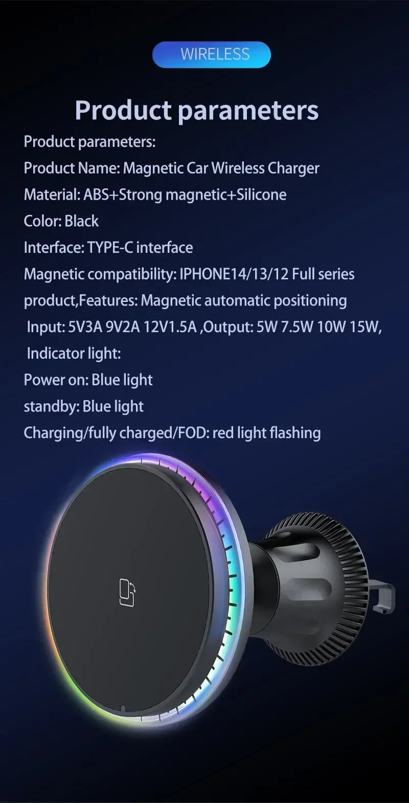 RGB Magnetic Car Charger