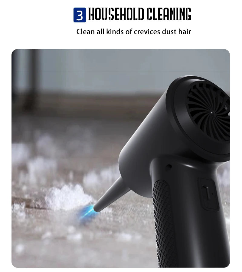 Compressed Air Duster for Keyboard  Electric Air Blower Computer Cleaning Cordless Air Dust Cleaner for PC Crumbs Car