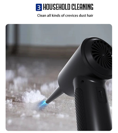 Compressed Air Duster for Keyboard  Electric Air Blower Computer Cleaning Cordless Air Dust Cleaner for PC Crumbs Car