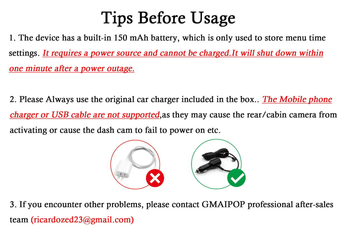 1080P WIFI Dual Camera Dash Cam