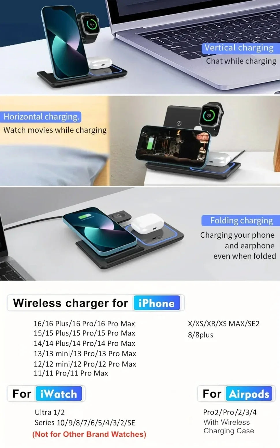 3-in-1 Wireless Charging Station