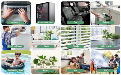 Compressed Air Duster for Keyboard  Electric Air Blower Computer Cleaning Cordless Air Dust Cleaner for PC Crumbs Car