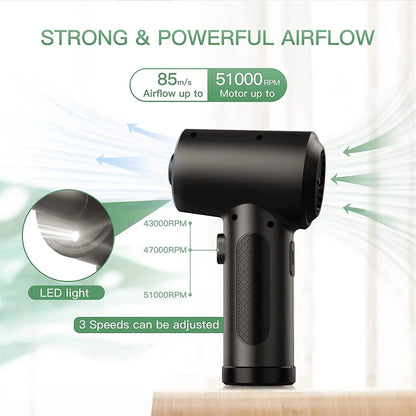 Compressed Air Duster for Keyboard  Electric Air Blower Computer Cleaning Cordless Air Dust Cleaner for PC Crumbs Car
